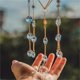 thumbnail image 4 of Crystal Suncatcher Pendant Wind Chimes, Exquisite Hanging Ornament, Home Decor, Crystal Chimes, Energy Healing, Feng Shui Decor, Metal Frame, 2-Tier Design, for Bedroom, 4 of 6