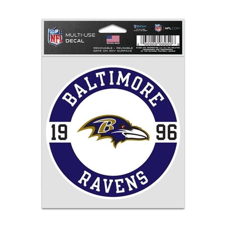 Wraft Fanatics 9416638124 3.75 x 5 in. Baltimore Ravens Decal – Patch Fan