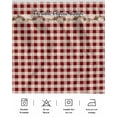 thumbnail image 6 of Country Red Buffalo Plaid Bed Skirt King Size 16 Inch Drop, Retro Star Berries Vine Linen Texture Adjustable Elastic Dust Ruffles Bedskirt for King Bed Wrap Around Pleated Mattress Frame Cover, 6 of 9