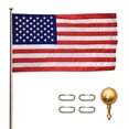 thumbnail image 1 of Titan Telescoping Flag Poles, Light Bronze 25ft- Heavy Duty Aluminum Flag Pole Kit, Kit Includes Telescoping Flagpole, 1 of 7
