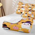thumbnail image 4 of Manfei Magic Halloween Theme Twin Quilt Set,Ghost And Bat Twin Coverlet Set,2pcs,1 Bedspread and 1 Pillowcase, 4 of 7