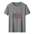 thumbnail image 4 of Busydd Independence Day T Shirts for Man Round Neck Short Sleeve Summer Tops 4th of July American Flag Print Patriotic Tees Casual Comfy Cotton T Shirts, 4 of 5