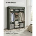 thumbnail image 2 of SONGMICS Garde-Robe Portative pour Vêtements, Armoire en Tissu Non Tissé, Organisateur de Rangement, 2 of 6