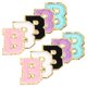thumbnail image 1 of Parches de Letra Chenille Uxcell, 10 Pcs Parches de Letra para Planchar, Letra B, 1 of 5