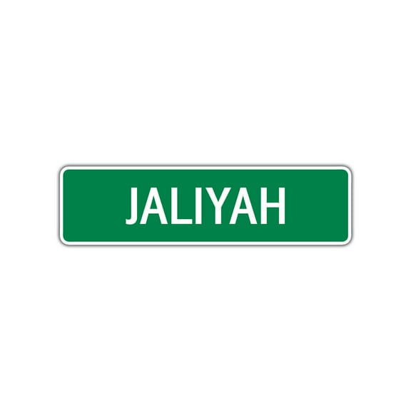 Jaliyah Girls Children Name Letter Printed Novelty Plaque Decoration Label Indoor Outdoor Unique Wall Aluminum Metal Sign 4"x13.5"