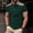 Green, variant on Daiosportswear Color Block Shirt for Men Turn-Down Collar Short Sleeve T-Shirts Summer Casual Athletic Tops Slim Golf Tee Orange S(S)