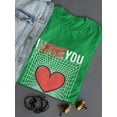 thumbnail image 3 of Abstract I Love You T-Shirt Women -Image by Shutterstock, Female Medium, 3 of 4