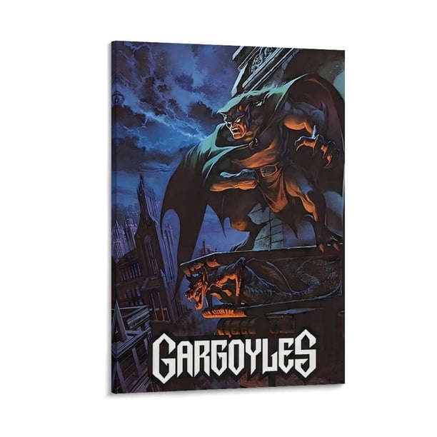 Gárgolas Cuadro decorativo colgante - Arte de pared - Póster enmarcado - Decoración de pared - Regalos para familia, amigos y aficionados 40*60 cm