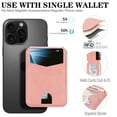 thumbnail image 5 of Compatible with Magsafe 2 in 1 Detachable for Samsung Galaxy S25 Plus Wallet Case with Card Holder Women Men, Magnetic PU Leather RFID Blocking Flip Kickstand Credit Slots,for S25 Plus, Pink, 5 of 11