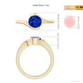 thumbnail image 5 of ANGARA Lab Grown 1.2 Ct Semi Solitaire Blue Sapphire Bypass Ring for Women in 14K Yellow Gold (Size-6.5mm) | September Birthstone, Anniversary, Jewelry Gift for Women | Lab-Grown Blue Sapphire Ring, 5 of 7