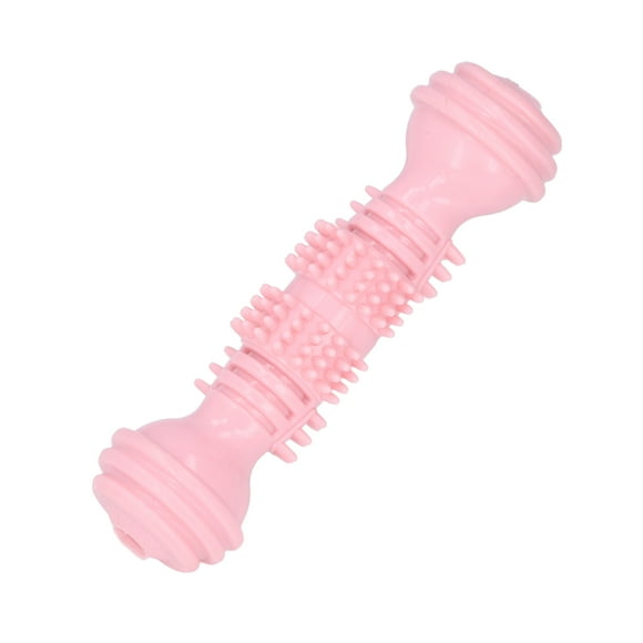 Puppy Teething Chew Toys, TPR Convex Point Dumbbell Bite Resistance Interactive Puppy Teething Toys For Small Dogs Pink