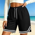 thumbnail image 7 of Favoffer Women High Waist Drawstring Athletic Shorts Casual Summer Beach Vacation Lounge Workout Gym Running Shorts with Pockets, 7 of 7