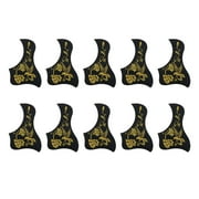 10Pcs Acoustic Guitar Pickguard Adhesive Non Scratch Hummingbird Laser for 40 41in Guitars Gold