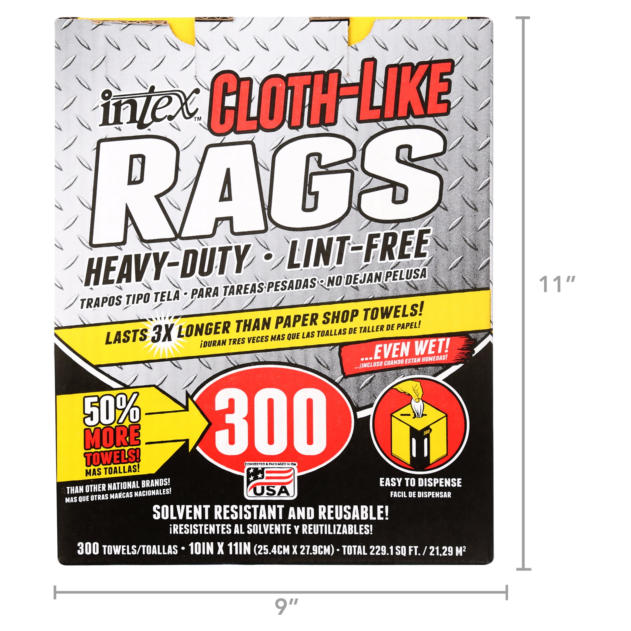 Intex Nw-00454-75 Cloth-Like Wiping Rags, Fiber Blend