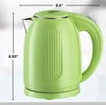 thumbnail image 6 of OVENTE 1.7L Double Wall Electric Tea Kettle, 1100W Water Boiler and Heater with Cool-Touch Exterior, Stainless Steel Insulated Interior, Auto Shut-Off, Boil-Dry Protection & Locking Lid, Green KD64G, 6 of 10