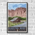 thumbnail image 2 of Capitol Reef National Park Vintage Travel Poster / Postcard WPA Style Retro Utah, 2 of 4