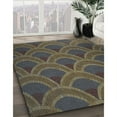 thumbnail image 3 of Ahgly Company Machine Washable Indoor Round Transitional Khaki Green Area Rugs, 6' Round, 3 of 7