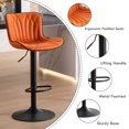 thumbnail image 3 of YOUNIKE Bar Stools Set of 2 Orange Soft Adjustable Swivel Bar Height Counter Stools, 3 of 10