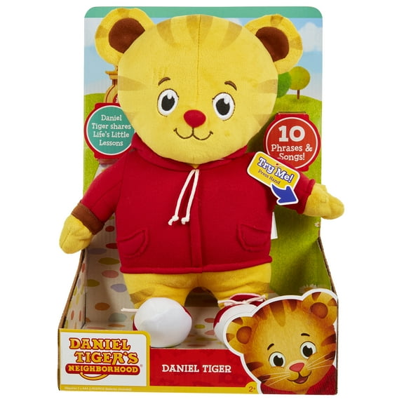 Daniel Tiger's Neighborhood 12 inch Friends Feature Daniel Tiger Plush Talks and Sings
