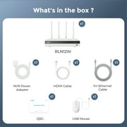 Reolink 16-Channel Wi-Fi 6 NVR Recorder for 24/7 Local Recordings Pre-Installed 2TB HDD up to 8TB