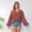 Red, variant on U.Vomade New Ladies Floral Top Women V Neck Long Sleeve Dot Print Casual Top Plus Size Loose Plus Size Ladies Top