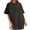 Dark Gray, variant on Athletic Tops for Women Crewneck Loose Workout Running Tee Shirts Solid Color Short Sleeve Basic Top