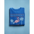 thumbnail image 3 of Christmas Flamingo Sweatshirt Women -Smartprints Designs, Female x-Large, 3 of 4