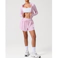 thumbnail image 7 of PISONIC Workout Sets for Women 2 Piece Long Sleeve Zip Up Jacket, High Waisted Yoga Shorts Gym Workout Sets, 7 of 7