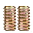 thumbnail image 2 of Tuerca recta para muebles - M8 M10 Dientes internos y externos de hierro Tuercas rectas Surtido de muebles Tuerca de inserción roscada(M10*25), 2 of 8