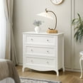 thumbnail image 3 of Ktaxon 3 Drawers Dresser Chests for Bedroom, Wood Chset of Drawers,Dressers Organizer for Bedroom, Living Room,Hallway, White, 3 of 11