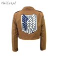 thumbnail image 3 of Brown Coat Attack On Titan Shingeki No Kyojin Costume Jackets Japanese Anime Clothespangjing, 3 of 3