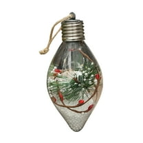 Christmas Ball Light Bauble Pearly Flower Bulb Ornament Christmas Indoor Outdoor Hanging Decoration Holiday Party Wedding Halloween Thanksgiving Valentine's Day Decor