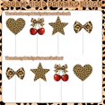 thumbnail image 3 of Decoradores para cupcakes CYUXING de 48 piezas con toppers estampado leopardo, 3 of 7