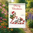 thumbnail image 5 of Christmas Candy Cane Garden Flag 12x18 Inch Winter Red Bow and Berries Design Outdoor Holiday Yard Banner Double Sided Winter House Flag Festive Garden Decoration Seasonal Home Decor, 5 of 6