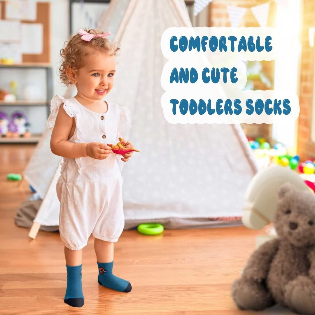 Tphon Toddler Grip Socks 12-Pair Non-Slip Crew Socks photo 2
