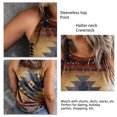 thumbnail image 3 of Camiseta sin mangas con cuello halter para mujer, camisa sin mangas con estampado de cuello redondo, informal, elegante, para fiesta en la playa, 3 of 6