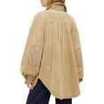 thumbnail image 3 of Sherrylily Womens Oversized Button Down Jacket Comfy Casual Shacket Coats, 3 of 3