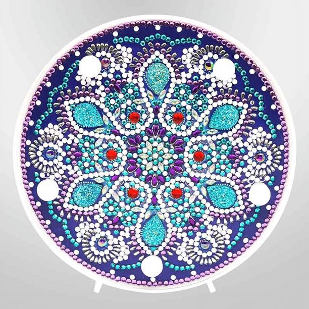 Dispaint-pintura de diamantes con luz LED, lámpara de Mandala, 5D, bordado de diamantes de imitación, paisaje, bricolaje, navidad, Halloween