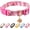 Pink, variant on Cute Dog Collar Beige Flower Pattern for Boys and Girls Holiday Dog Collars Summer Fall Gift Adjustable for Small to Medium Breed Dogs (XS)