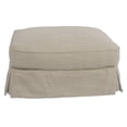 thumbnail image 6 of Sunset Trading Americana Fabric Slipcovered Chair and Ottoman in Linen Gray, 6 of 7