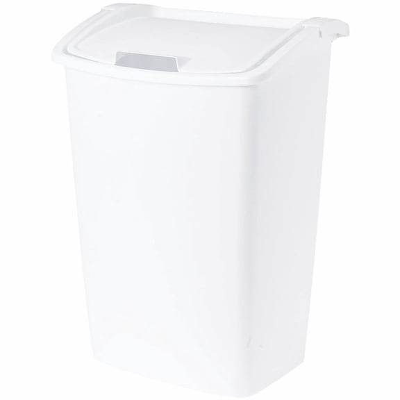 Rubbermaid 11.25 gal Dual Action Plastic Kitchen Lid, White