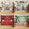 thumbnail image 5 of Nuevo póster de Navidad tapiz de gran tamaño Navidad sala de estar sofá decoración tapiz colgante de piel de melocotón, 5 of 5