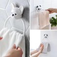 thumbnail image 4 of Toallero de mano de 2 piezas para montaje en pared, toallero para baño, cocina, práctico y hermoso Bulldog y Panda Home, 4 of 5