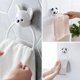 thumbnail image 4 of Toallero de mano de 2 piezas para montaje en pared, toallero para baño, cocina, práctico y hermoso Bulldog y Panda Home, 4 of 5