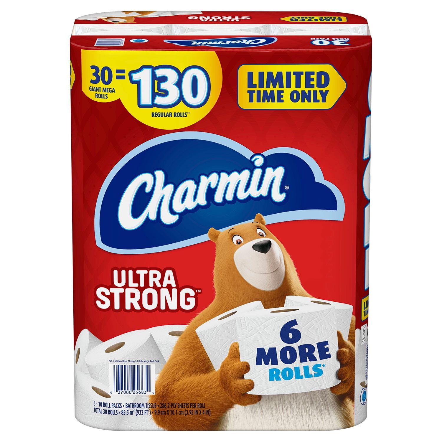 Details about   Charmin Ultra Strong Toilet Paper 308 Sheets Per 24 Bulk Mega Roll Bath Tissue 