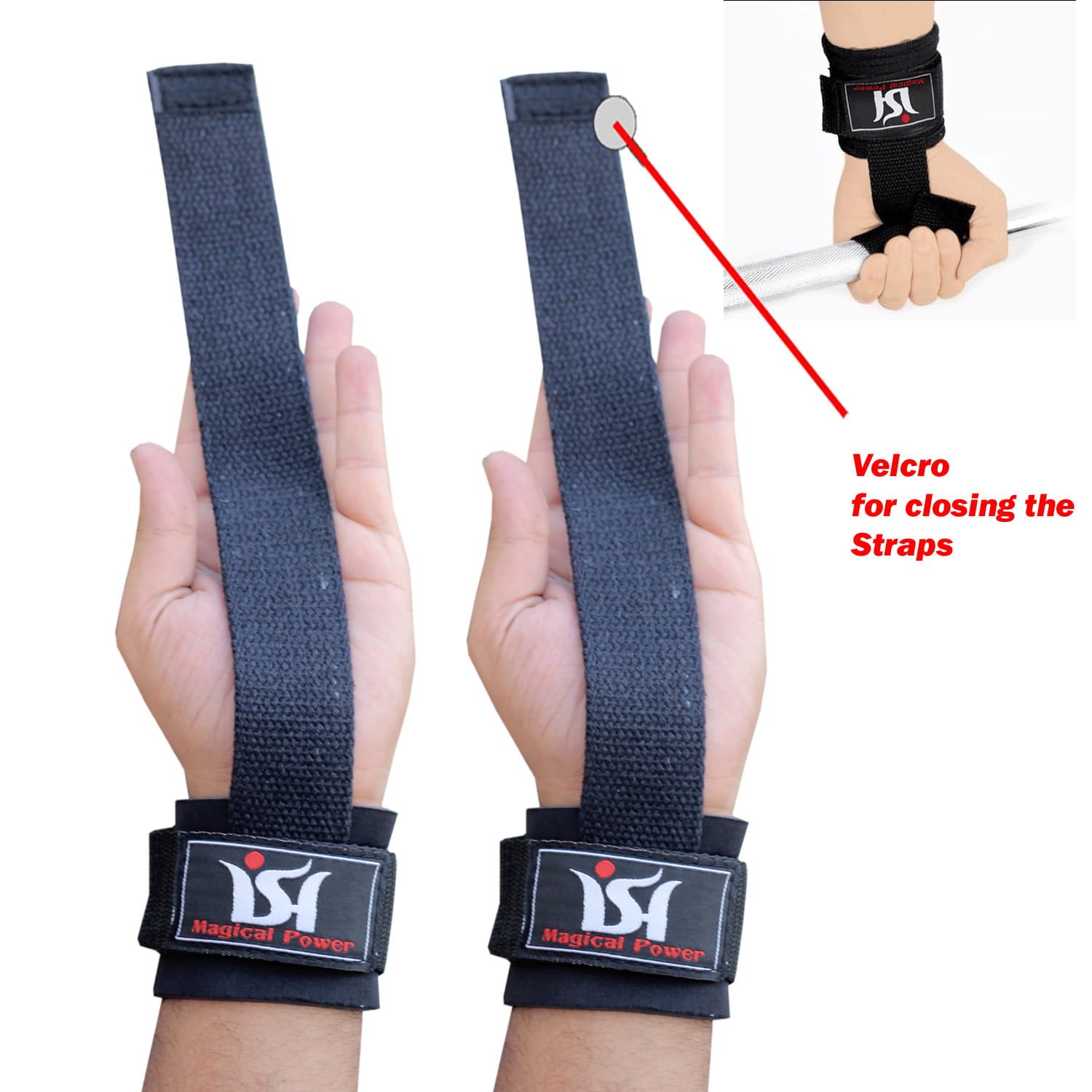 Weight Lifting  Training Gym   Straps Deadlift   Hand Bar  Wrist Support Gloves 