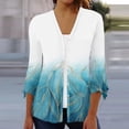 thumbnail image 2 of Women 3/4 Sleeve Kimonos Cardigan Button Down Floral Lightweight Cardigan Dressy Casual Fall Clothes Tops, 2 of 7