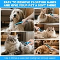 thumbnail image 7 of 【2-in-1 Deshedding Tool】Double Sided Dematting Rake for Dogs & Cats, Effectively Remove Mats & Undercoat, Reduce Shedding, Professional Grooming Comb for All Coat Types (Blue/Black), 7 of 7