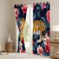thumbnail image 3 of Feelyou Wildlife Tiger Curtains (2, 42x84), Kid Vintage Groovy Jungle, 3 of 6