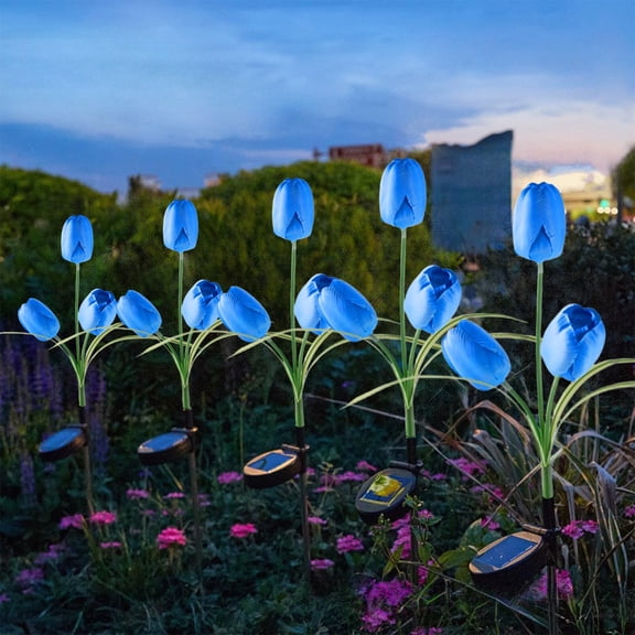 Luoshdecor Solar Outdoor Lights,Tulip Solar LED Lights Nightlight for Patio, Yard, Outdoor Garden Decoration